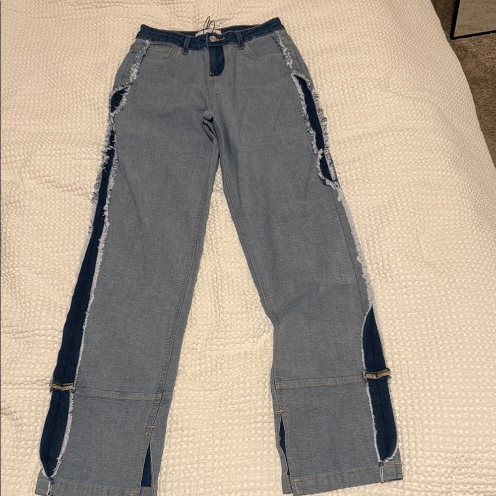Stylish Two-Tone Women's Jeans